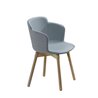 copy of Upholstered chair with armrests and wooden legs - Sonny