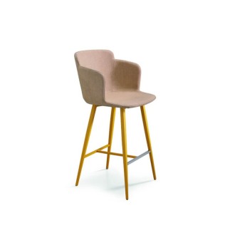 Padded stool with armrests H. 65/75 cm - Calla | Midj