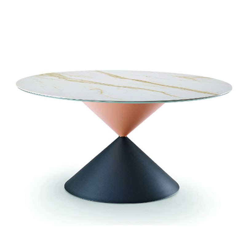 Round Table with Ceramic Top - Clessidra | Midj