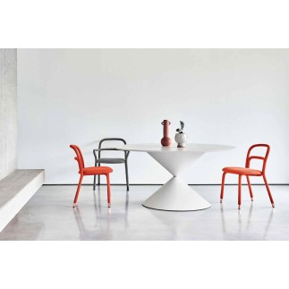 Round Table with Ceramic Top - Clessidra | Midj