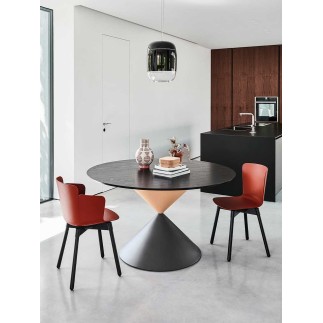 Tavolo Rondo con Piano Ceramica - Clessidra | MidJ