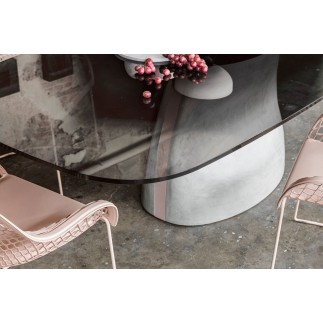 Rectangular Table with Glass Top - Gran Sasso