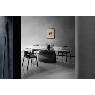 Rectangular Table with Glass Top - Gran Sasso | Midj