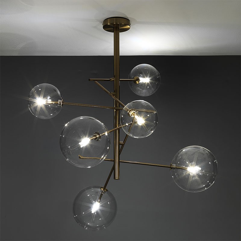 Suspended Lamp with Glass Balls - Celine | Tomasucci