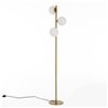 Floor Lamp in glass and brass - Amber