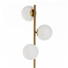 Floor Lamp in glass and brass - Amber