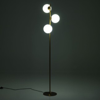 Floor Lamp with Glass Spheres - Amber | Tomasucci