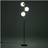 Floor Lamp in glass and brass - Amber