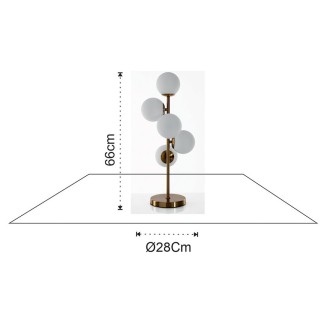 Lampada da Tavolo con Sfere in Vetro - Celine | Tomasucci