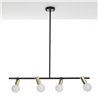 Suspended Lamp in black and gold metal - Vanity