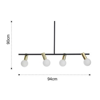 Lampada a Sospensione con 4 Luci - Vanity | Tomasucci