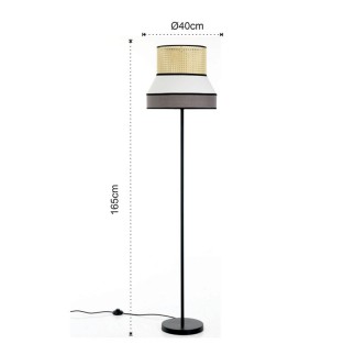 Vienna Straw and Fabric Floor Lamp - Hay | Tomasucci