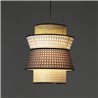 Pendant Lamp in Vienna straw and fabric - Hay