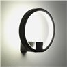 LED Applique in black / gold aluminium - Circle