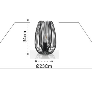 Table Lamp with Metal Wire - Hola | Tomasucci