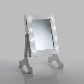 Table Mirror with Storage Compartment - Rimmel | Tomasucci