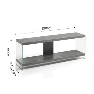 TV Cabinet in MDF and Glass - Later | Tomasucci