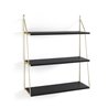 Wall Shelves black and brass - Sofia