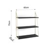 Wall Shelves black and brass - Sofia