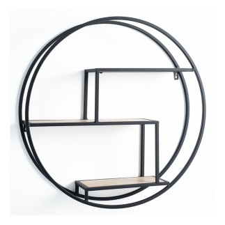 Round Wall Shelves in Wood and Metal - Turn | Tomasucci