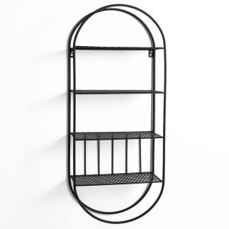 Wall Shelves in Black Metal - Arco | Tomasucci