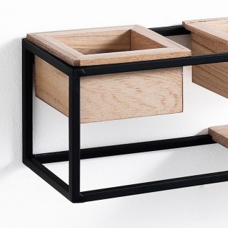 Design Wall Shelves with Wooden Containers - Oppa