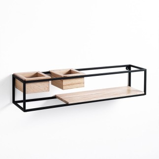 Mensola di Design con Contenitori in Legno - Oppa | Tomasucci