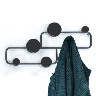 Wall Clothes Hangers in Black Steel - Blow