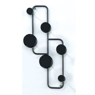 Wall Clothes Hangers in Black Steel - Blow | Tomasucci