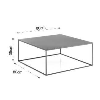 Low Coffee Table in Steel - Brooklyn | Tomasucci