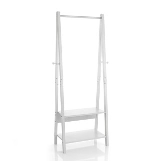 White Lacquered Floor Coat Rack - Alaska