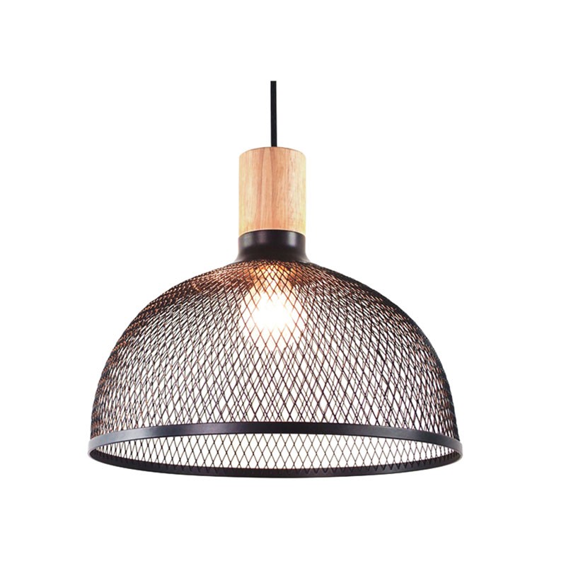 Metal and Wood Pendant Lamp - Boston | Tomasucci