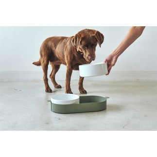 Double Porcelain Bowl for Cat and Dog - Tavoletta