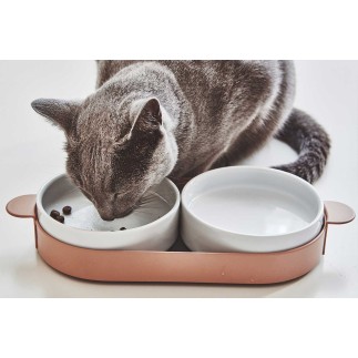 Double Porcelain Bowl for Cat and Dog - Lizzy | ISA Project