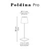 Poldina Pro rechargeable LED lamp - Zafferano