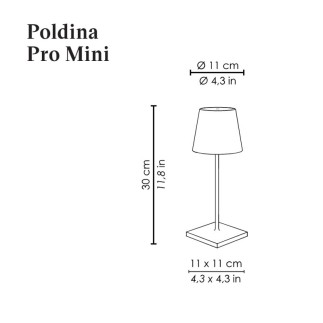 Lampada Poldina Pro Mini LED ricaricabile - Zafferano | IsaProject