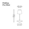 Poldina lampada Zafferano Pro Mini LED ricaricabile