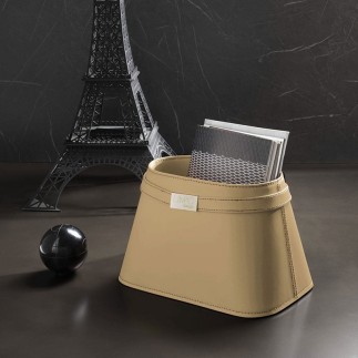 Modern Magazine Rack in Leather - Clotidie | Limac Design