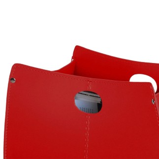 Design Magazine Rack in leather with Handles - Vanda | Limac Design