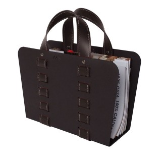 Portariviste di Design in Acciaio e Cuoio - L-Bag | Limac Design