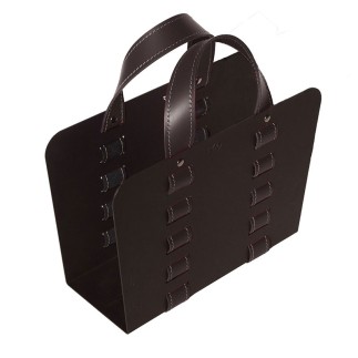 Portariviste di Design in Acciaio e Cuoio - L-Bag | Limac Design