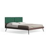 Wooden Double Bed with Upholstered Headboard - Cecilia