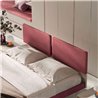 Wooden Double Bed with Upholstered Headboard - Cecilia