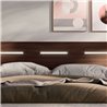 Wooden Double Bed with LED Light - Curve