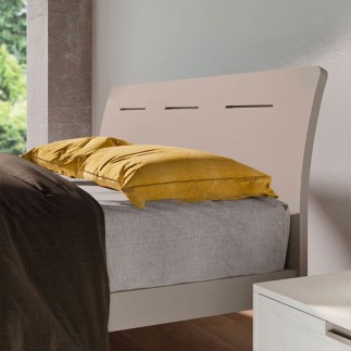 Wooden Double Bed with LED Light - Curve | Orme Light