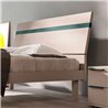 Bed with Wooden Headboard and Bed Frame - Elga