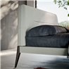 Wooden Double Bed with Upholstered Headboard - Deva