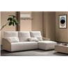 Samoa Sofa with Chaise and leather armrests - Deep Vibe Hit