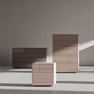 Wooden Bedside Table with Design Drawers - Klee | Orme Design