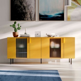 Sideboard in Wood with Glass Doors - Geny | ISA Project